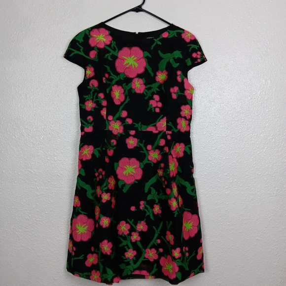 Andrew GN Dresses & Skirts - Andrew GN Dress Black Floral Women's Size M/L? (EU Tag 44) Silk Blend Flaw